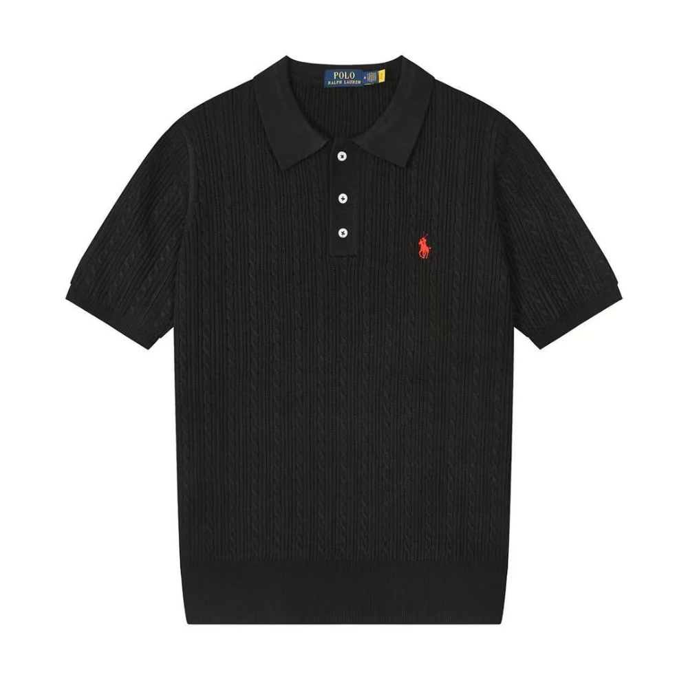 Polo Ralph Lauren Cable-Knit Short Sleeve Polo Shirt