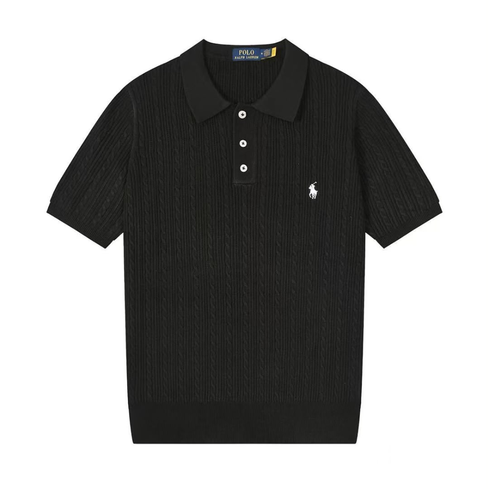 Polo Ralph Lauren Cable-Knit Short Sleeve Polo Shirt