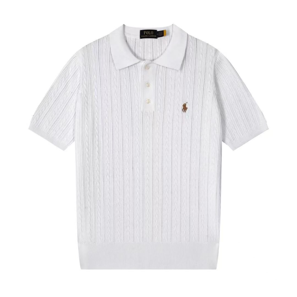 Polo Ralph Lauren Cable-Knit Short Sleeve Polo Shirt