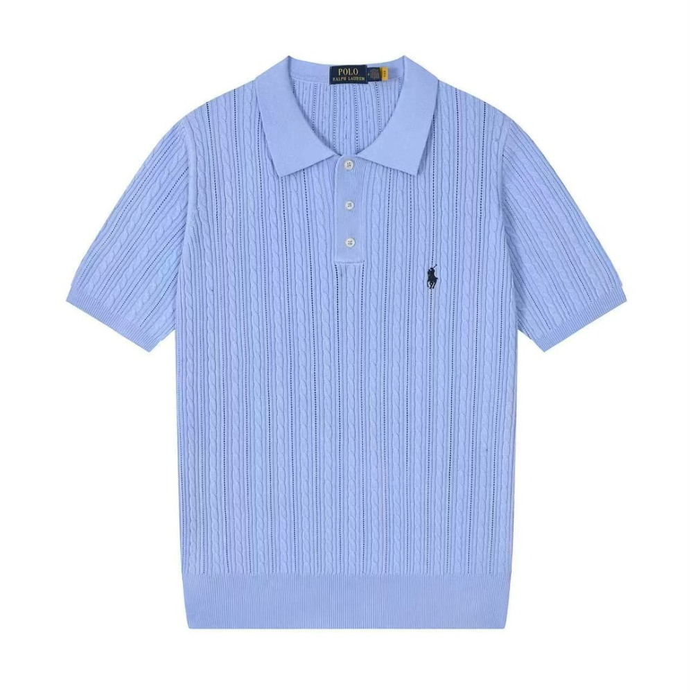 Polo Ralph Lauren Cable-Knit Short Sleeve Polo Shirt