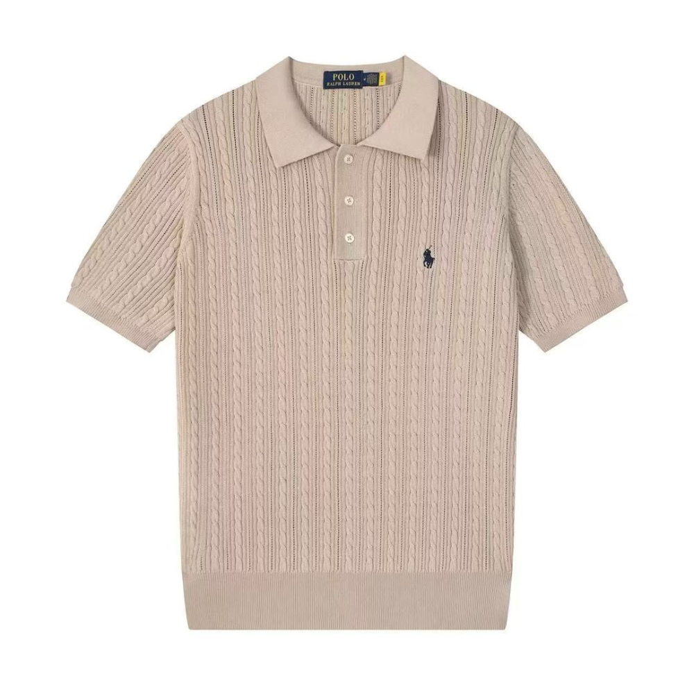 Polo Ralph Lauren Cable-Knit Short Sleeve Polo Shirt