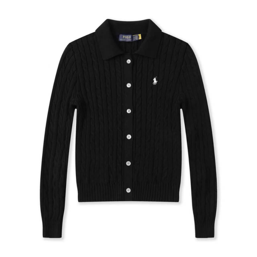 Polo Ralph Lauren Cable-Knit Polo Collar Cardigan
