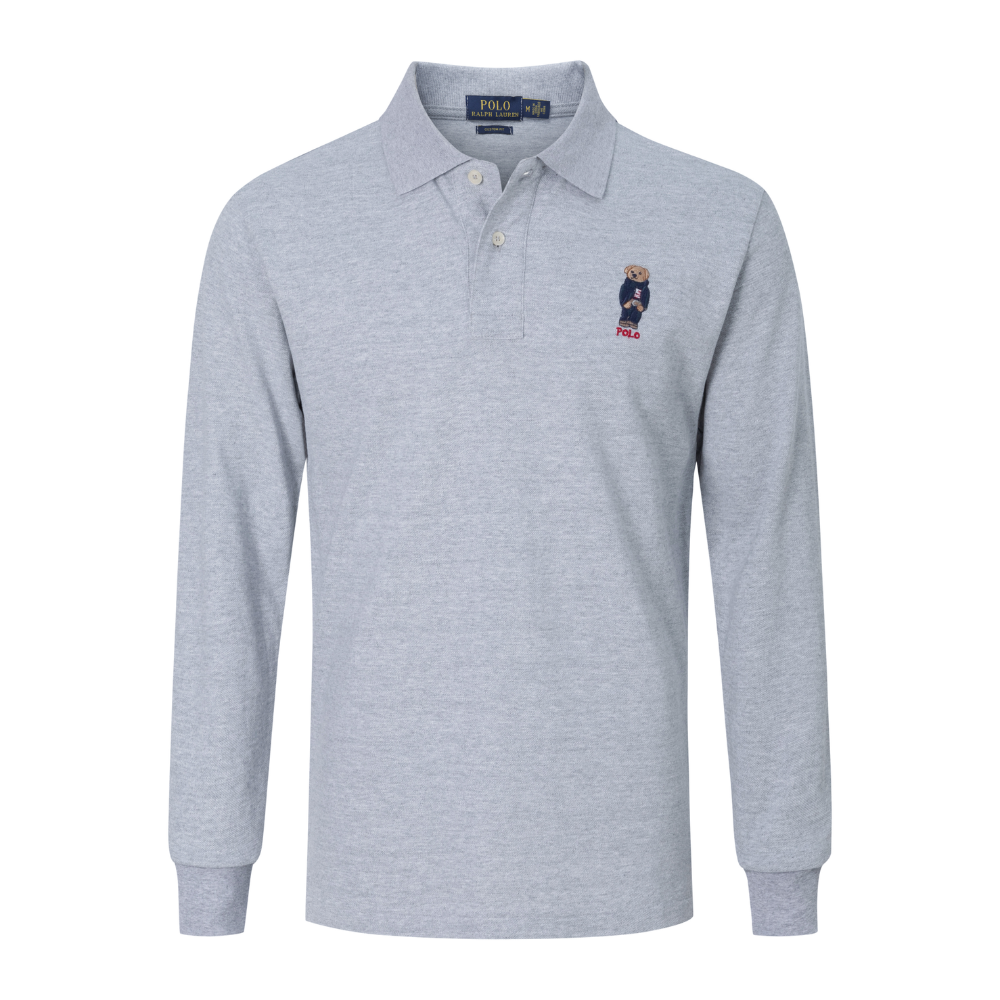 Polo Ralph Lauren Men's Black Wool-Cashmere Logo-Embroidered Long-Sleeve Polo Shirt