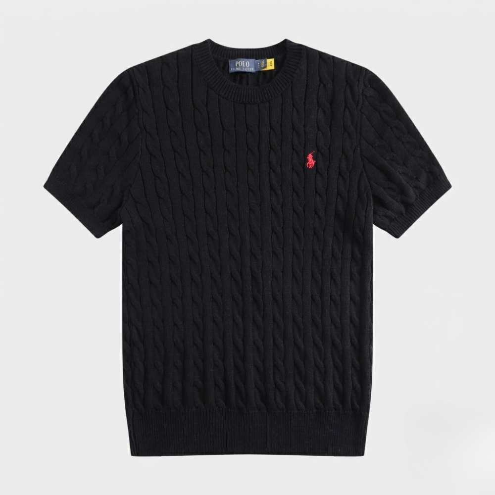 Polo Ralph Lauren Men's Cable-Knit Cotton Polo Shirt