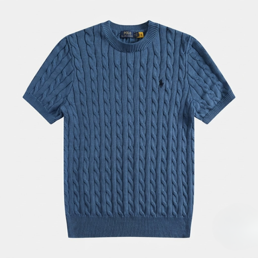 Polo Ralph Lauren Men's Cable-Knit Cotton Polo Shirt