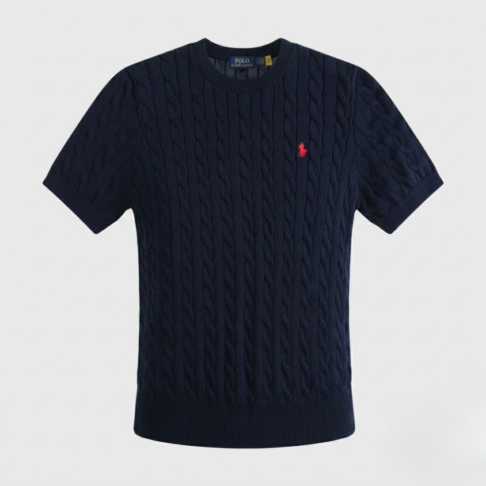 Polo Ralph Lauren Men's Cable-Knit Cotton Polo Shirt