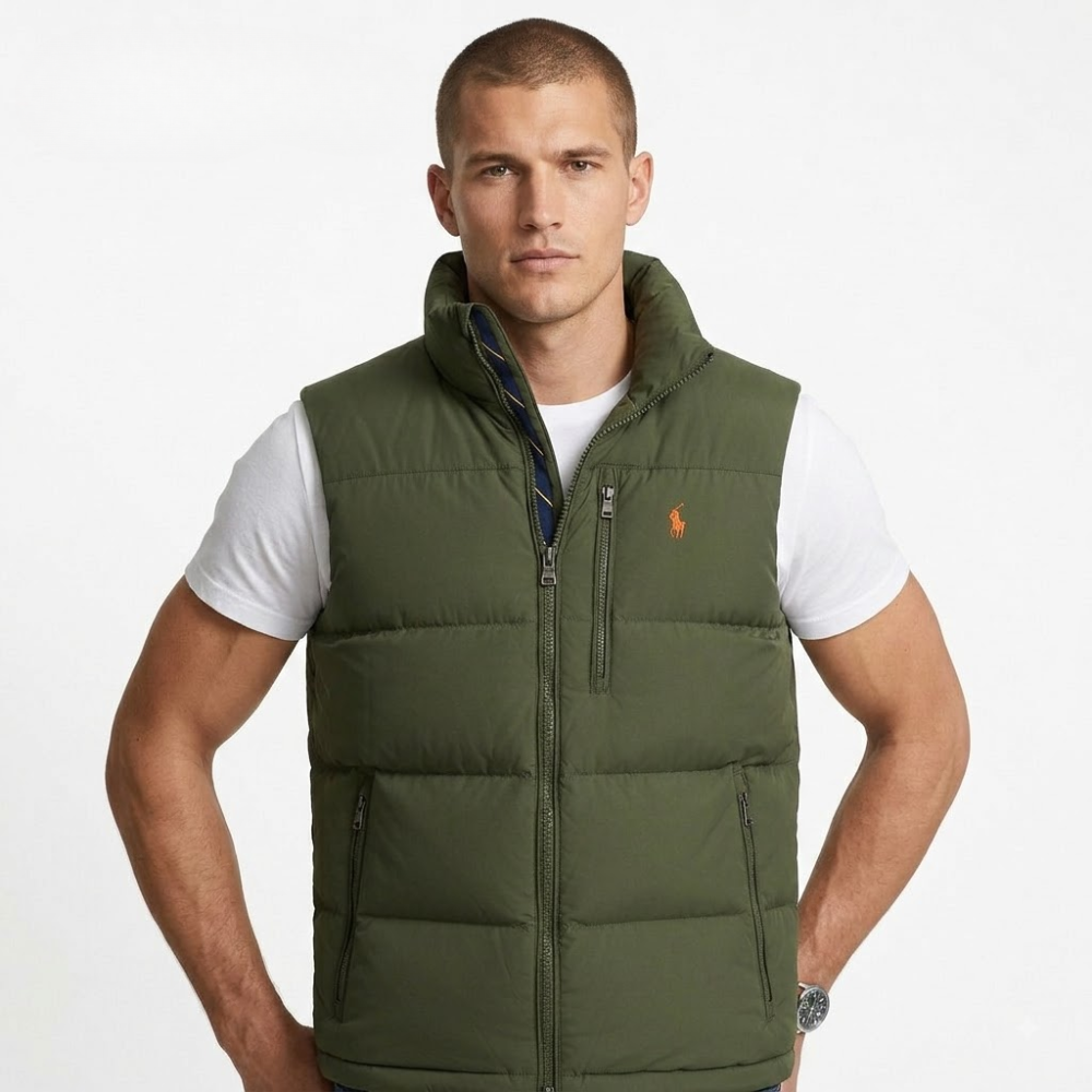 Polo Ralph Lauren Men's El Cap Company Olive Down Puffer Vest