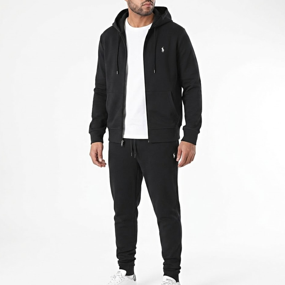 Polo Ralph Lauren Men's Fleece Full-Zip Hoodie & Jogger Tracksuit Set