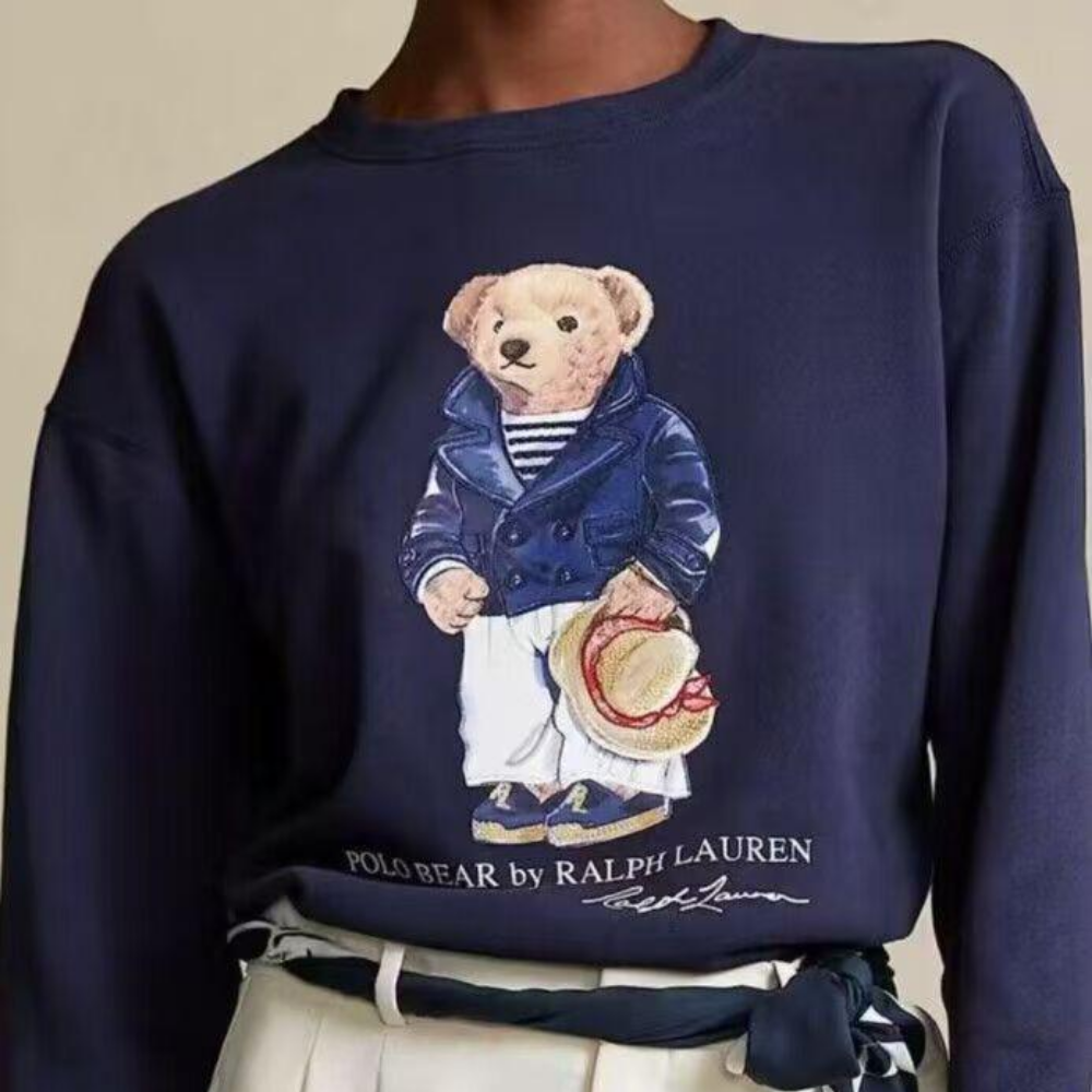 Polo Ralph Lauren Polo Bear Cotton-Blend Fleece Sweatshirt Navy Blue