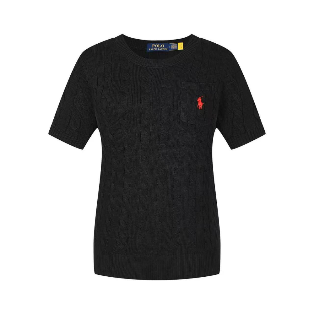 Polo Ralph Lauren Women's Short Sleeve Cable Knit T-Shirt