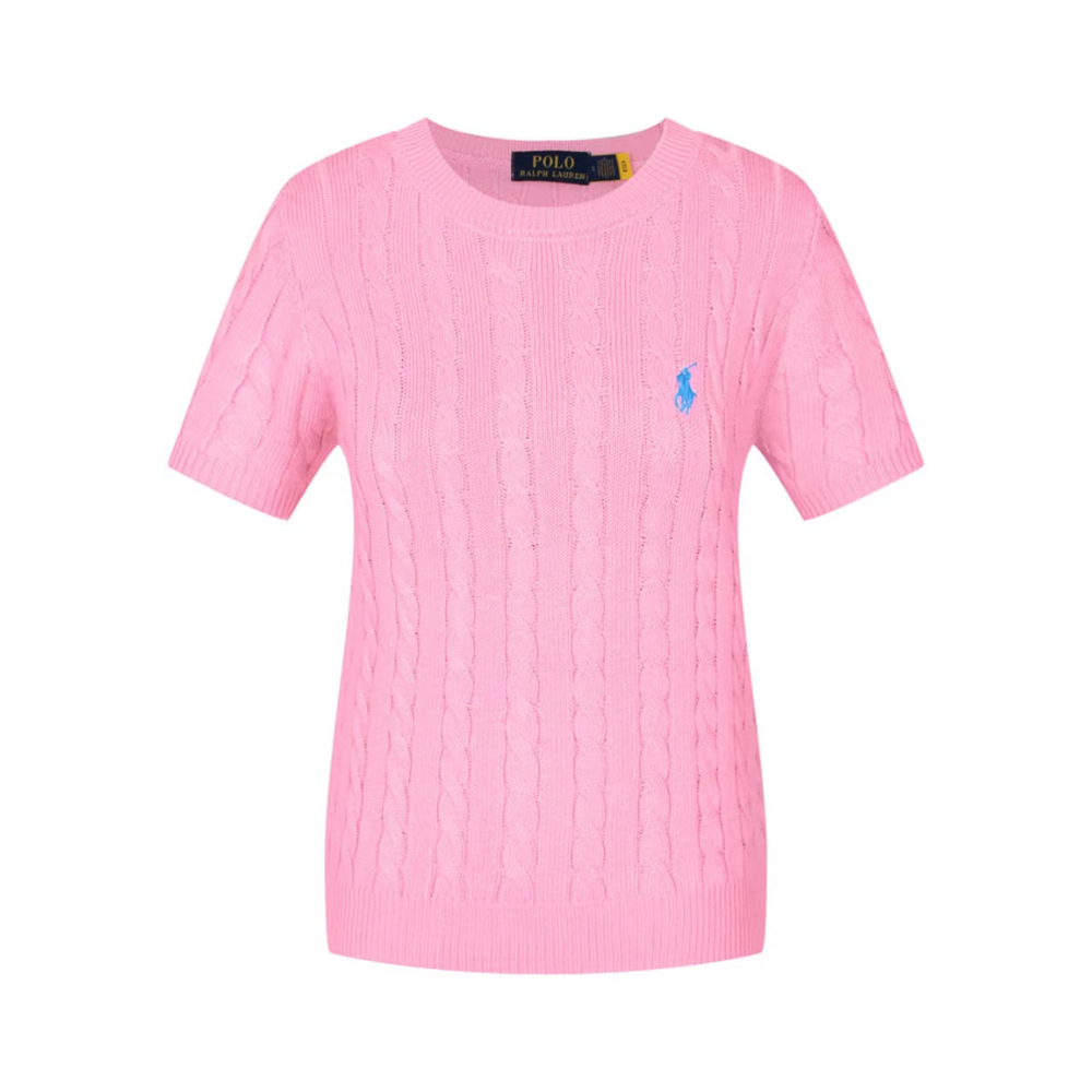 Polo Ralph Lauren Women's Short Sleeve Cable Knit T-Shirt