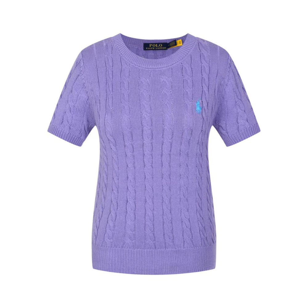 Polo Ralph Lauren Women's Short Sleeve Cable Knit T-Shirt