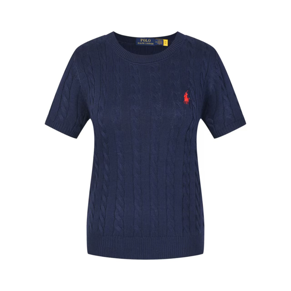 Polo Ralph Lauren Women's Short Sleeve Cable Knit T-Shirt