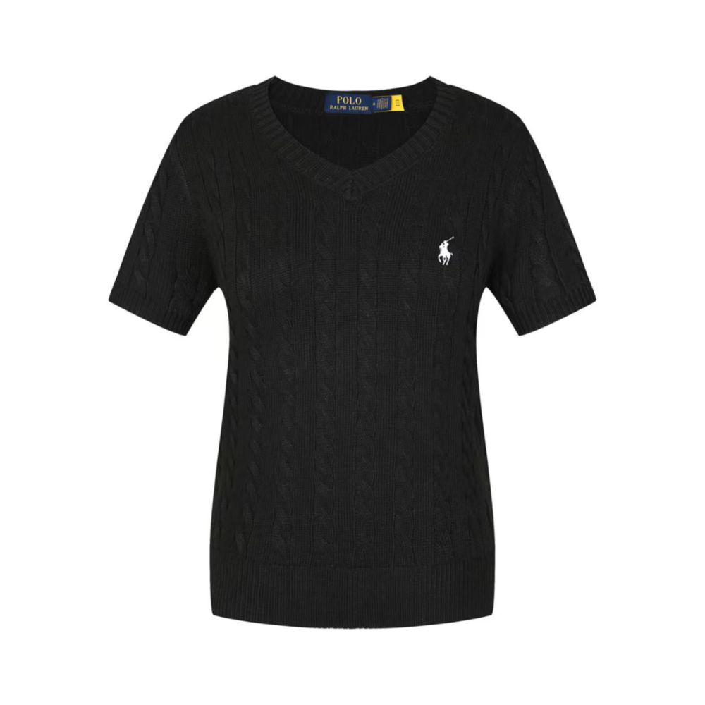 Polo Ralph Lauren Women's Short Sleeve Cable Knit T-Shirt