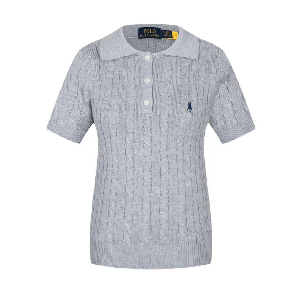 Polo Ralph Lauren Women's Short Sleeve Cable Knit Polo