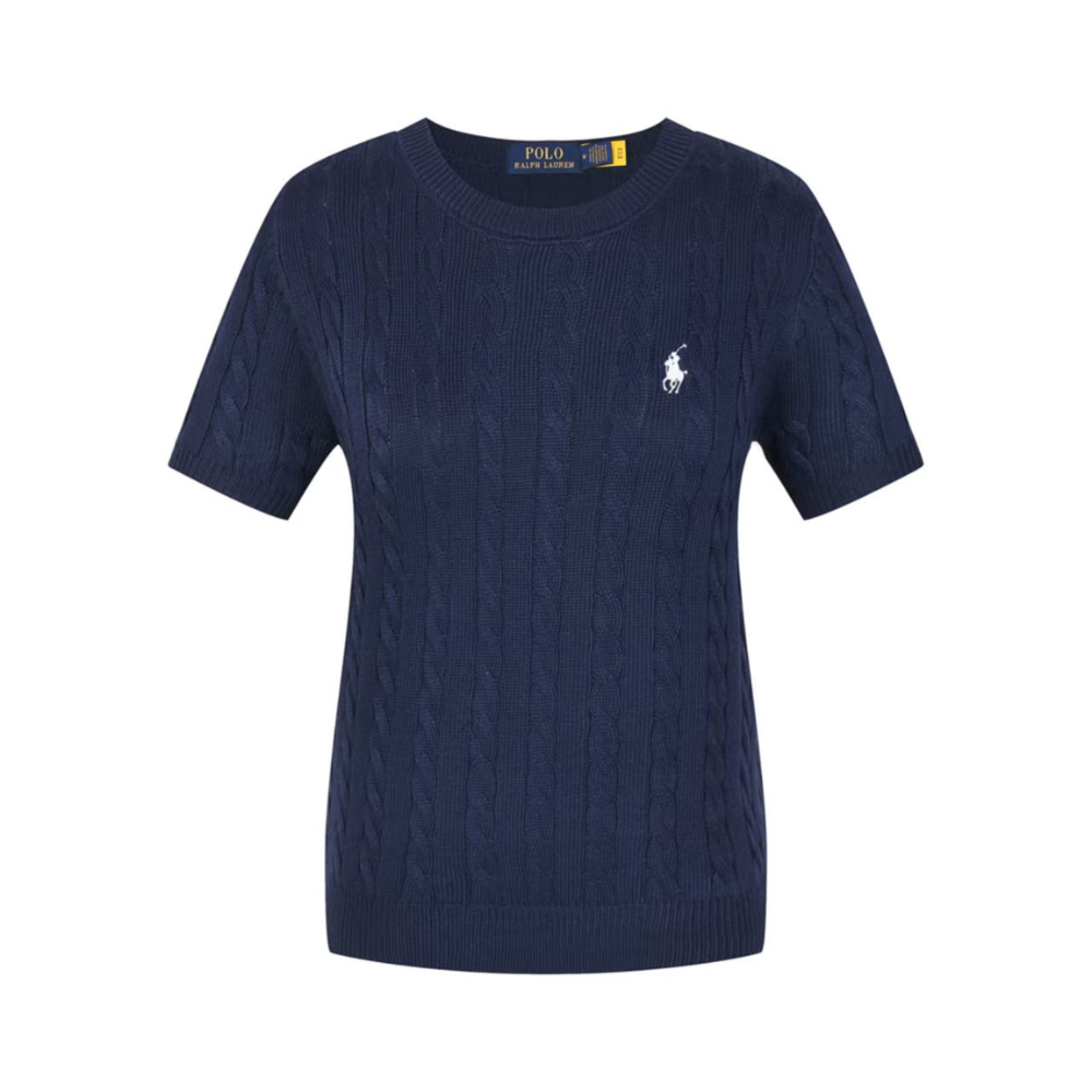 Polo Ralph Lauren Women's Short Sleeve Cable Knit T-Shirt