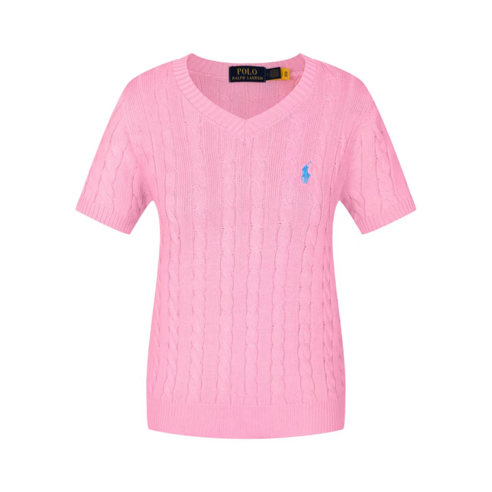 Polo Ralph Lauren Women's Short Sleeve Cable Knit T-Shirt
