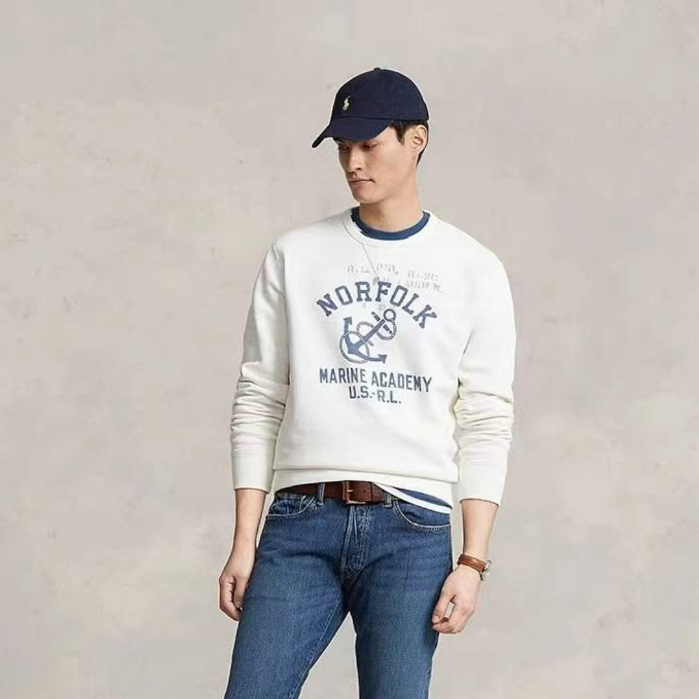 Polo Ralph Lauren Norfolk Marine Academy Anchor Fleece Sweatshirt