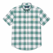 Polo Ralph Lauren Plaid Linen Fabric Short-Sleeve Oxford Shirt