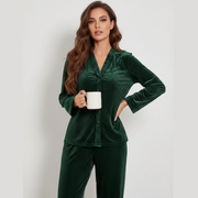Women’s Long Sleeve Pyjama Set – Two Piece Sleepwear Lounge Set for Everyday Comfort