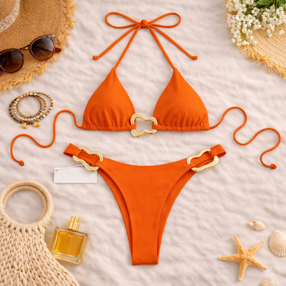Lace Up Bikini Set for Women – Adjustable Two Piece Tie Side Swimwear