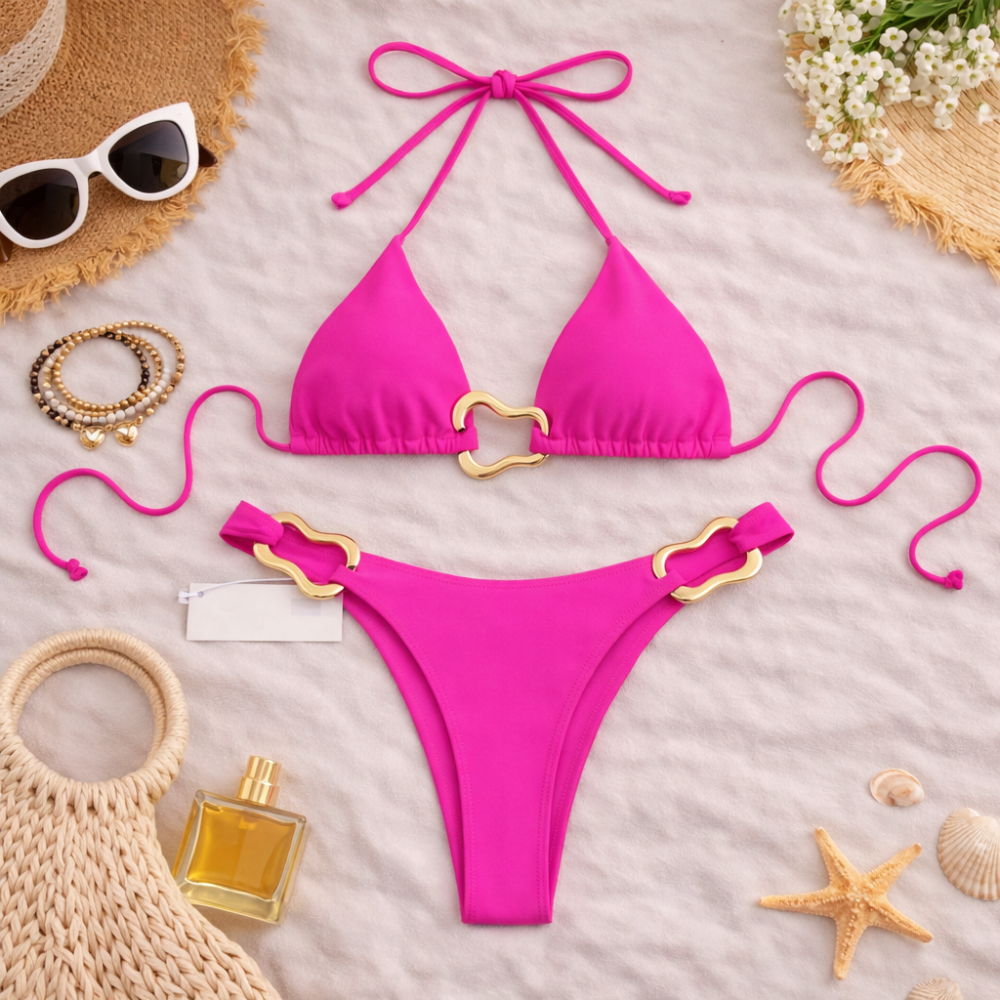Lace Up Bikini Set for Women – Adjustable Two Piece Tie Side Swimwear