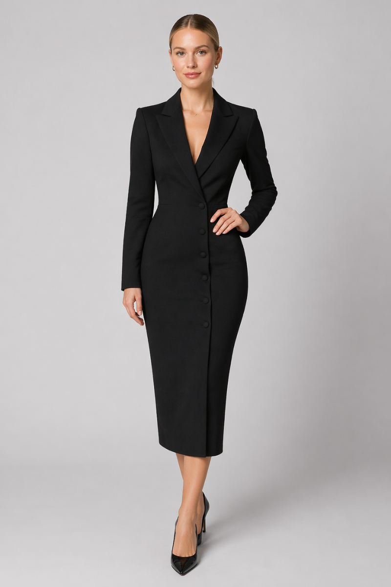 Seleneva Women's Tailored Midi Dress - Formal Evening Bodycon Dress