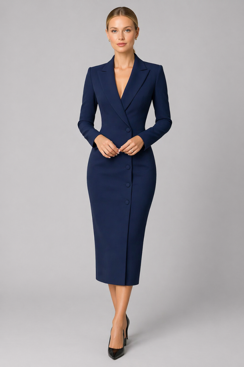 Seleneva Women's Tailored Midi Dress - Formal Evening Bodycon Dress