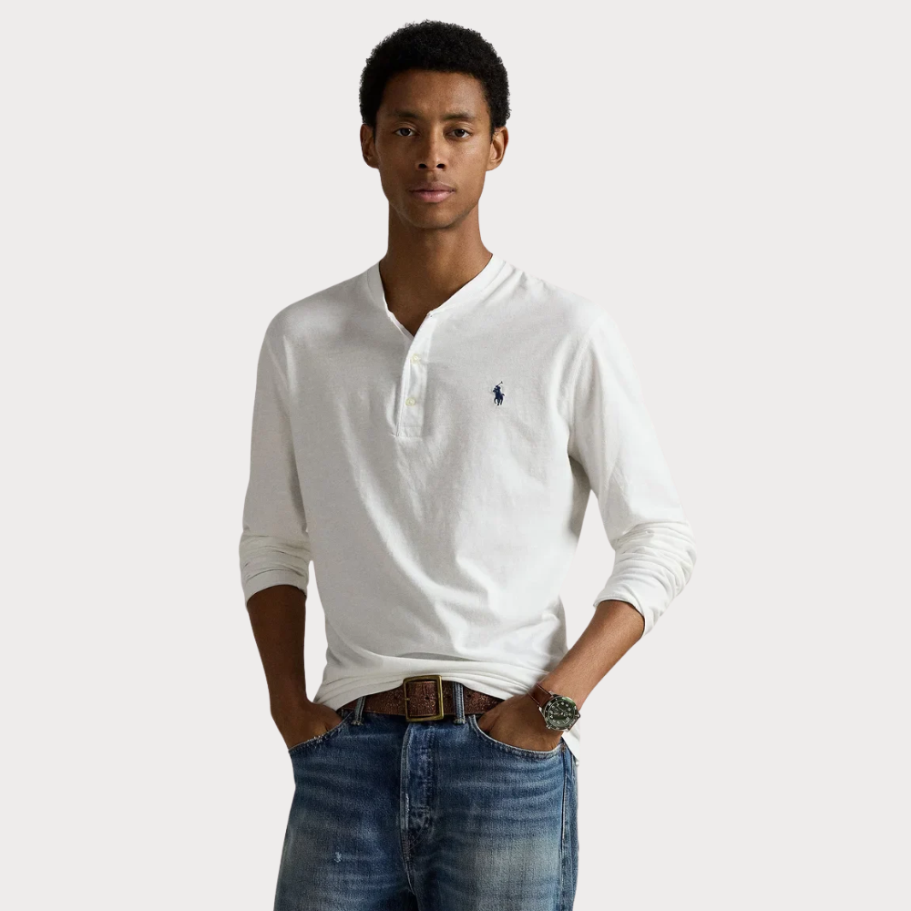 Slub Jersey Henley-shirt