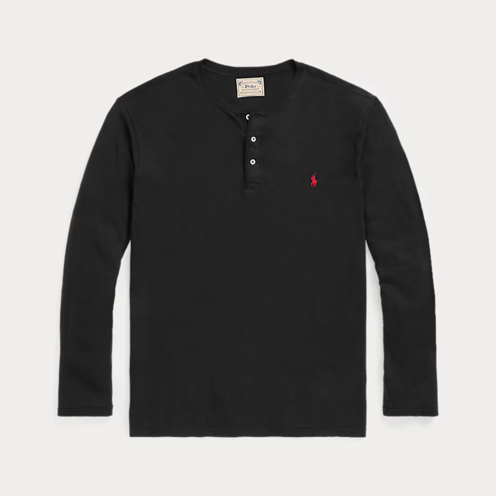 Slub Jersey Henley-shirt