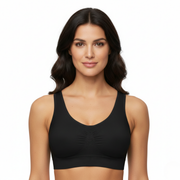 Seamless Sports Bra for Women – Stretch Support Bra with Elastic Underband