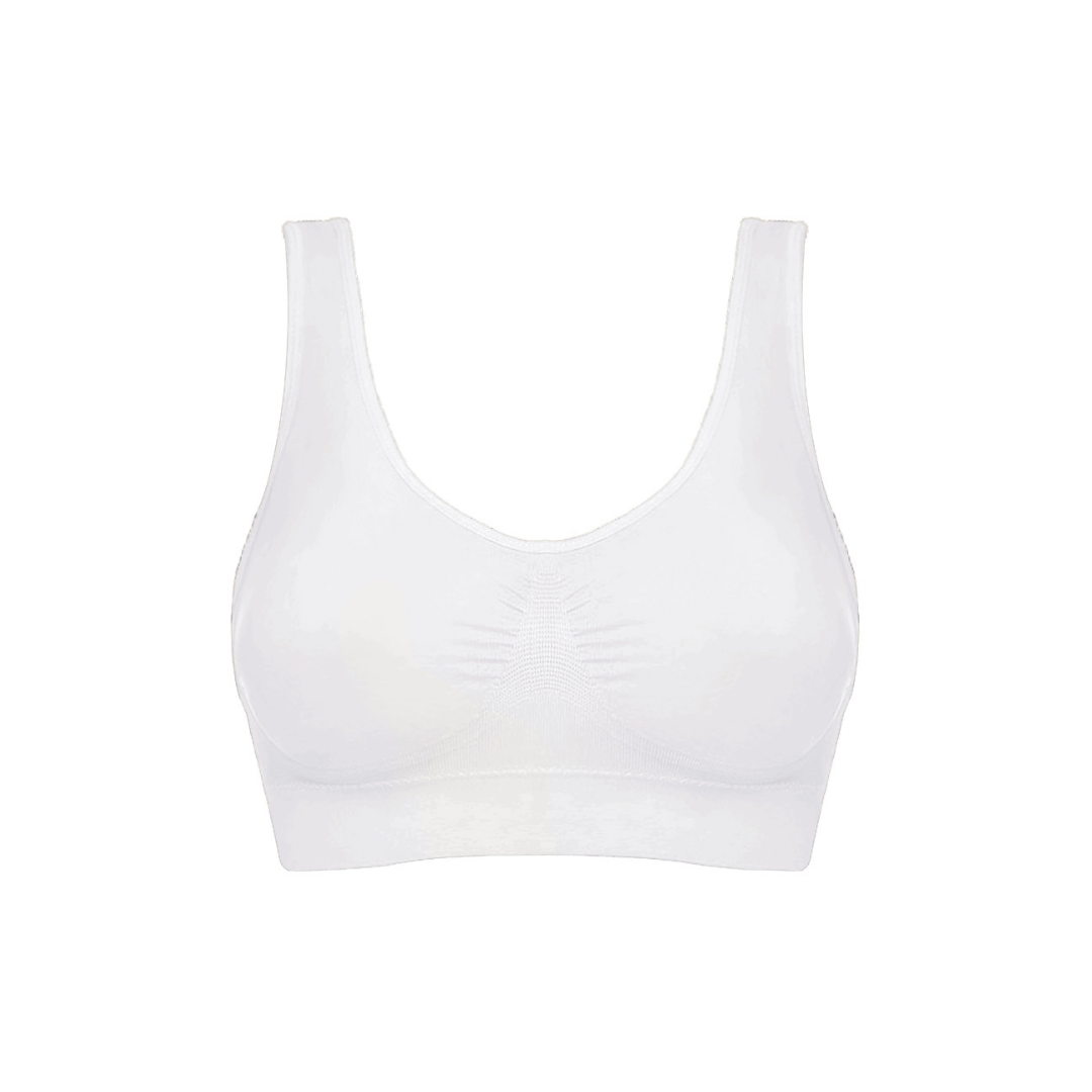 Seamless Sports Bra for Women – Stretch Support Bra with Elastic Underband