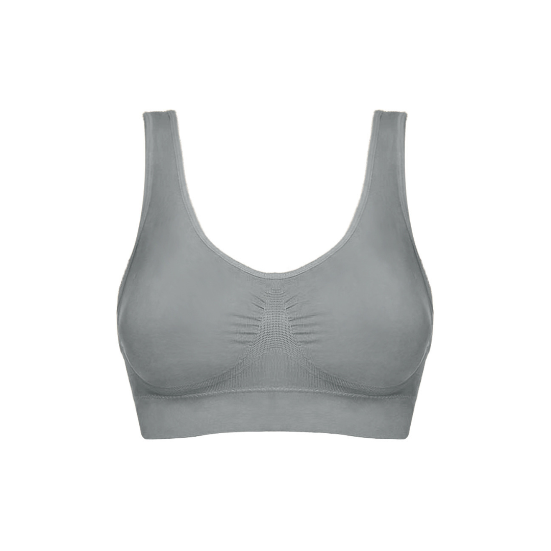 Seamless Sports Bra for Women – Stretch Support Bra with Elastic Underband