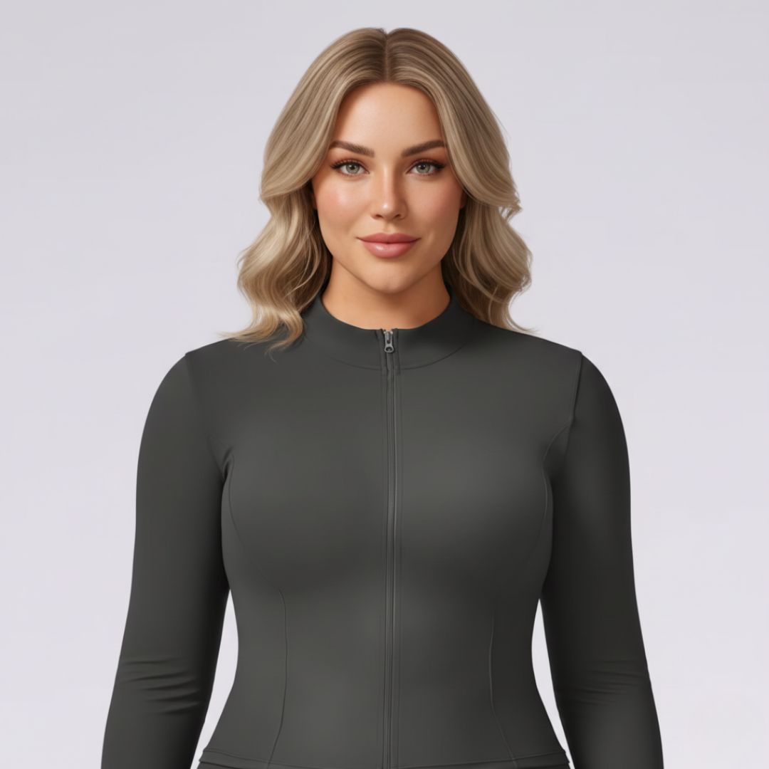 Plus Size 3 Piece Workout Set for Women – Jacket, Leggings and Shorts Activewear Set