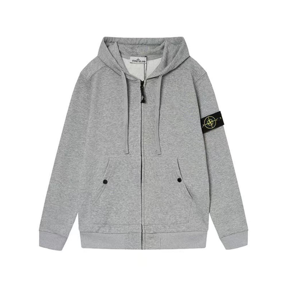 Stone Island Regular-fit zip-up hooded sweatshirt