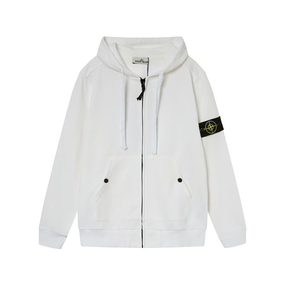 Stone Island Regular-fit zip-up hooded sweatshirt