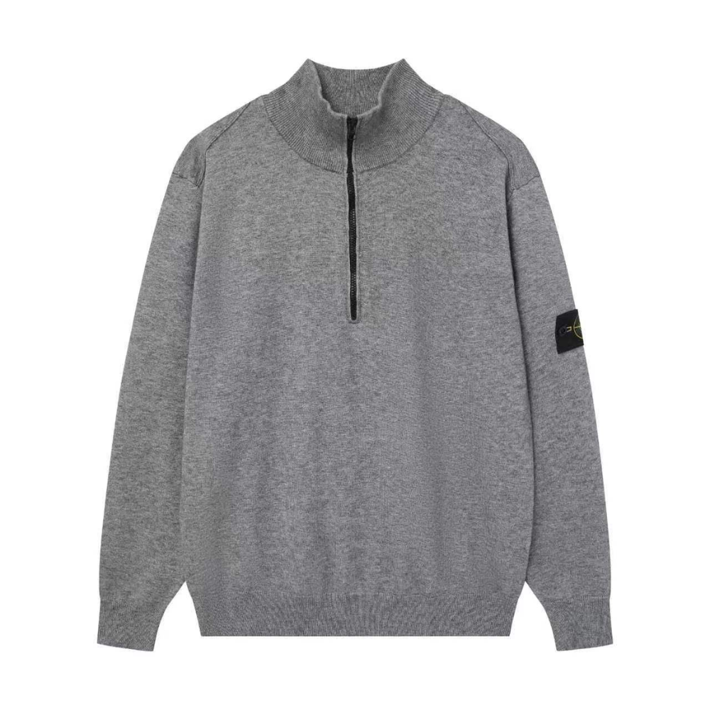 Stone Island Wool Nylon Knit Half Zip Jumper
