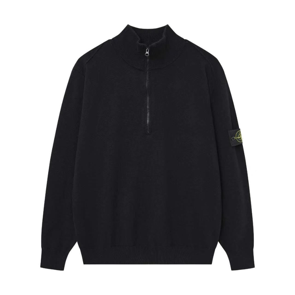 Stone Island Wool Nylon Knit Half Zip Jumper