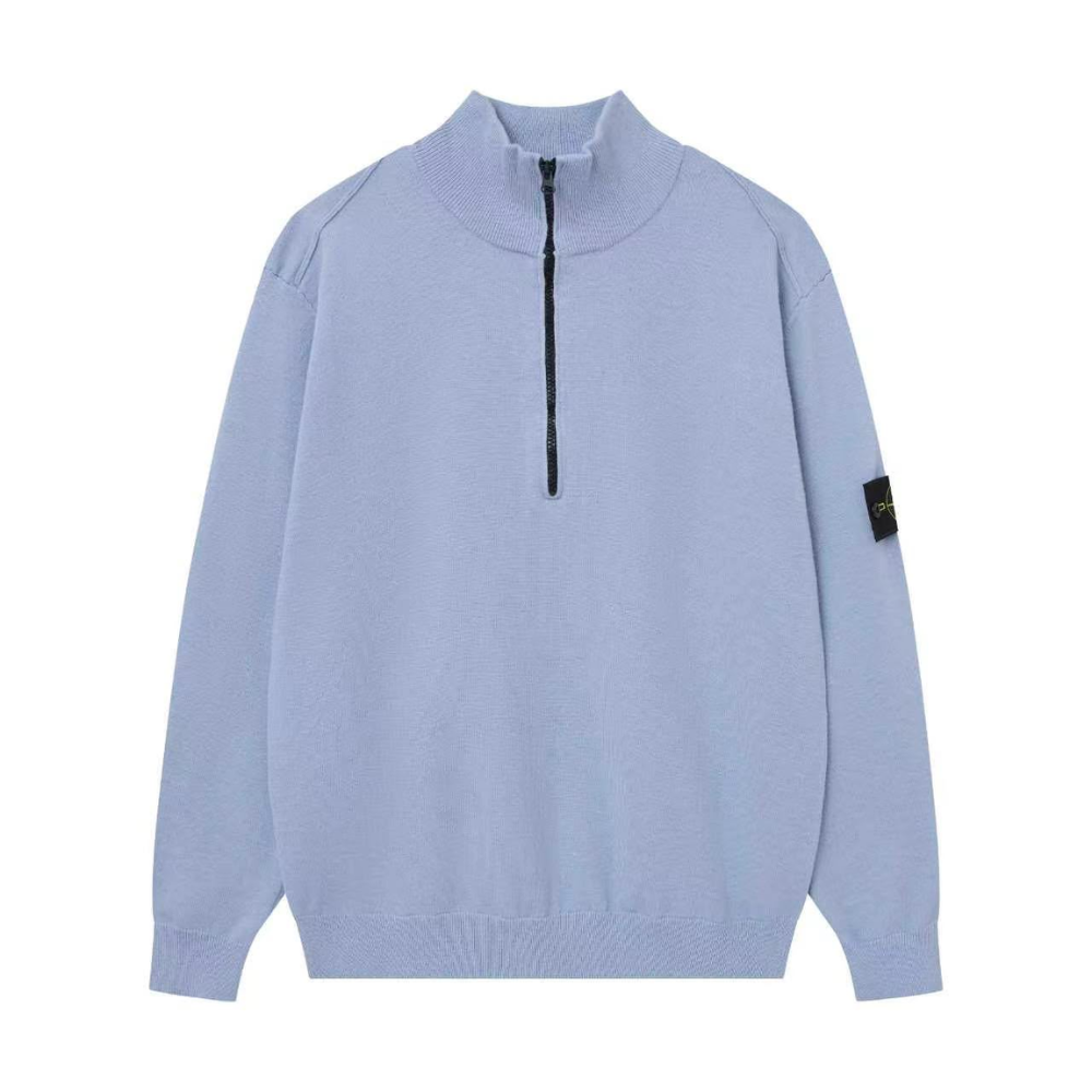 Stone Island Wool Nylon Knit Half Zip Jumper
