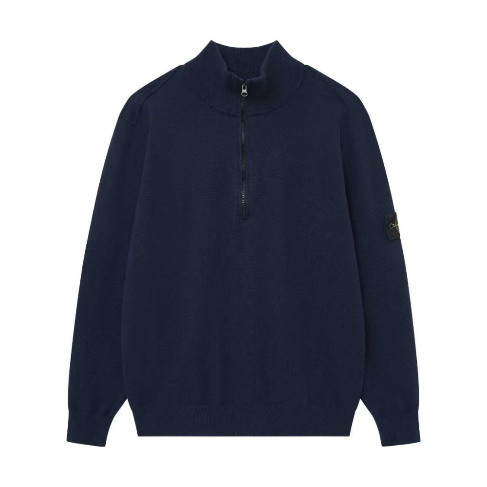 Stone Island Wool Nylon Knit Half Zip Jumper