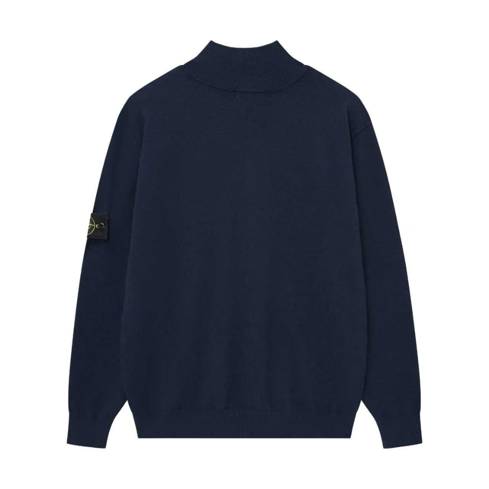 Stone Island Wool Nylon Knit Half Zip Jumper