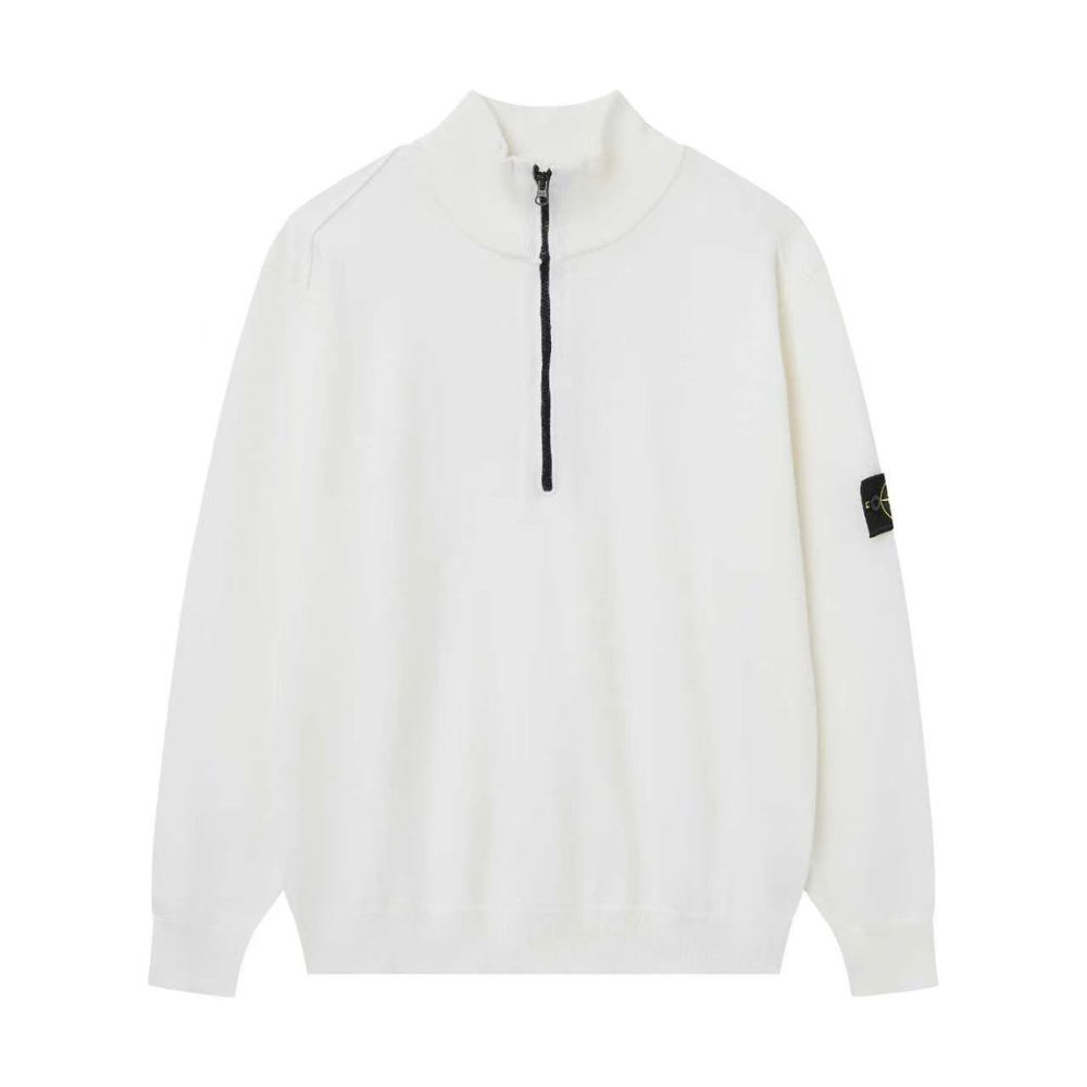Stone Island Wool Nylon Knit Half Zip Jumper
