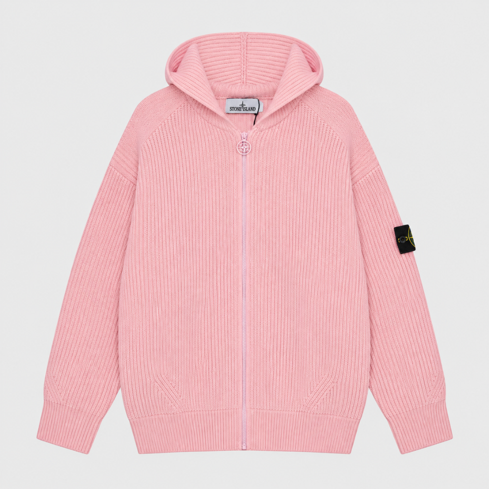 Stone Island Men's Logo Patch Zip-Up Hoodie