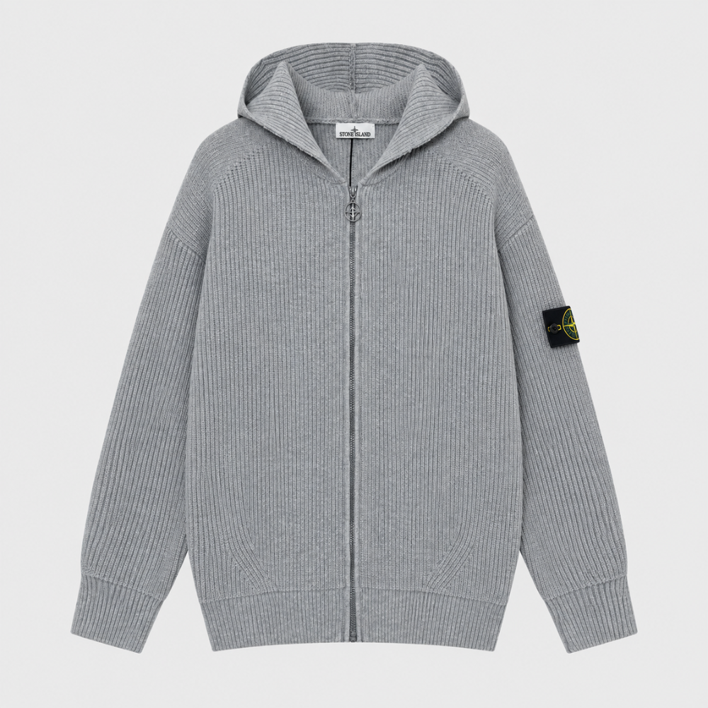 Stone Island Men's Logo Patch Zip-Up Hoodie