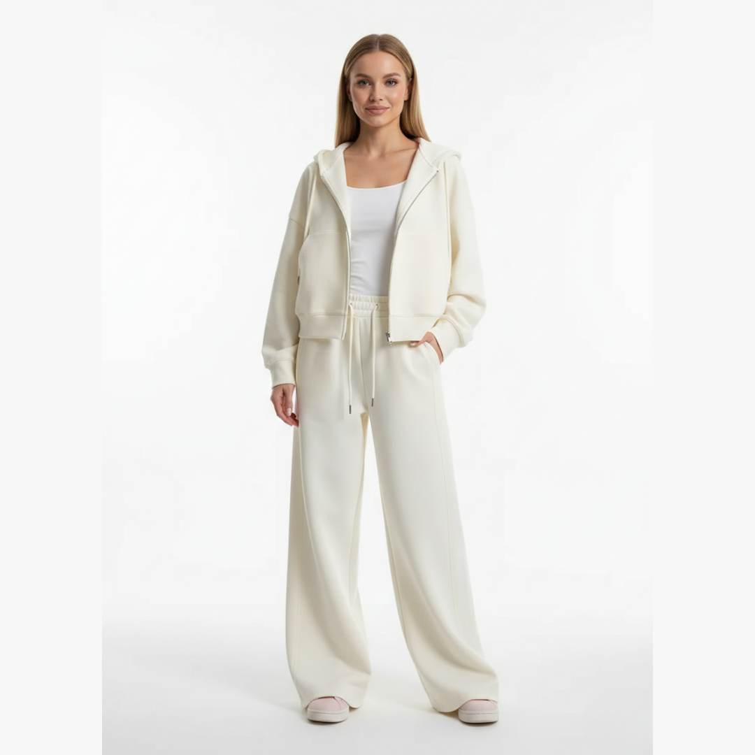 Women’s Tracksuit Set – Two Piece Hoodie and Jogger Set with Zip Up Jacket