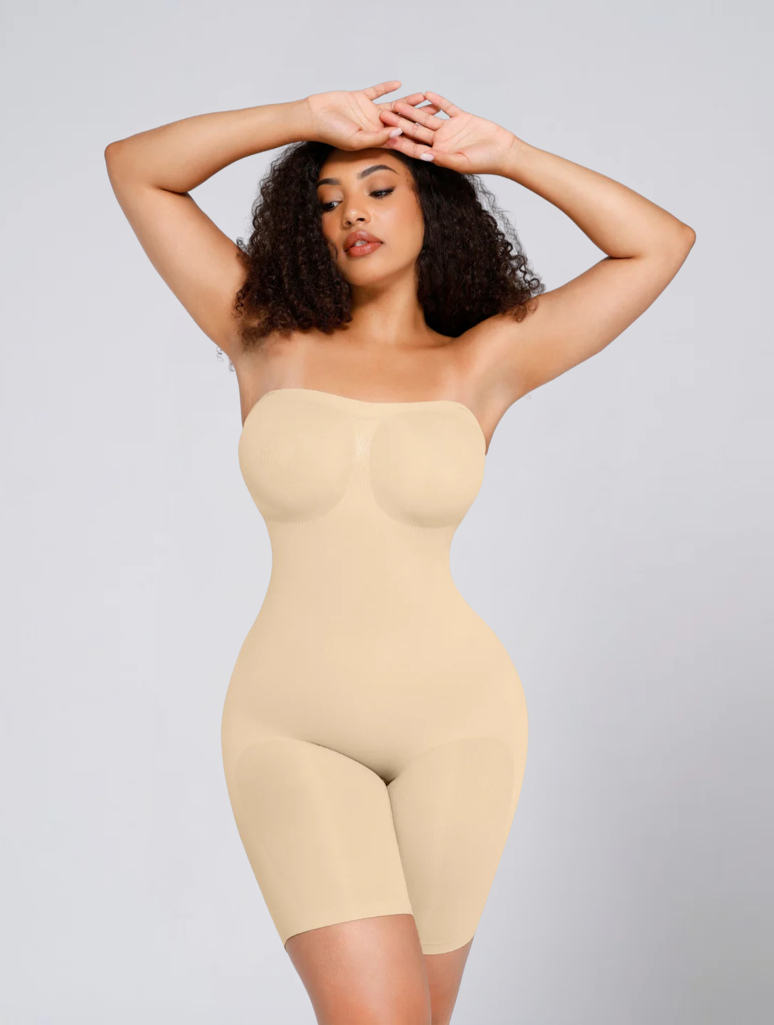 Seamless Strapless Square Neck Bodysuit for Women – Stretch Body for Off Shoulder Outfits