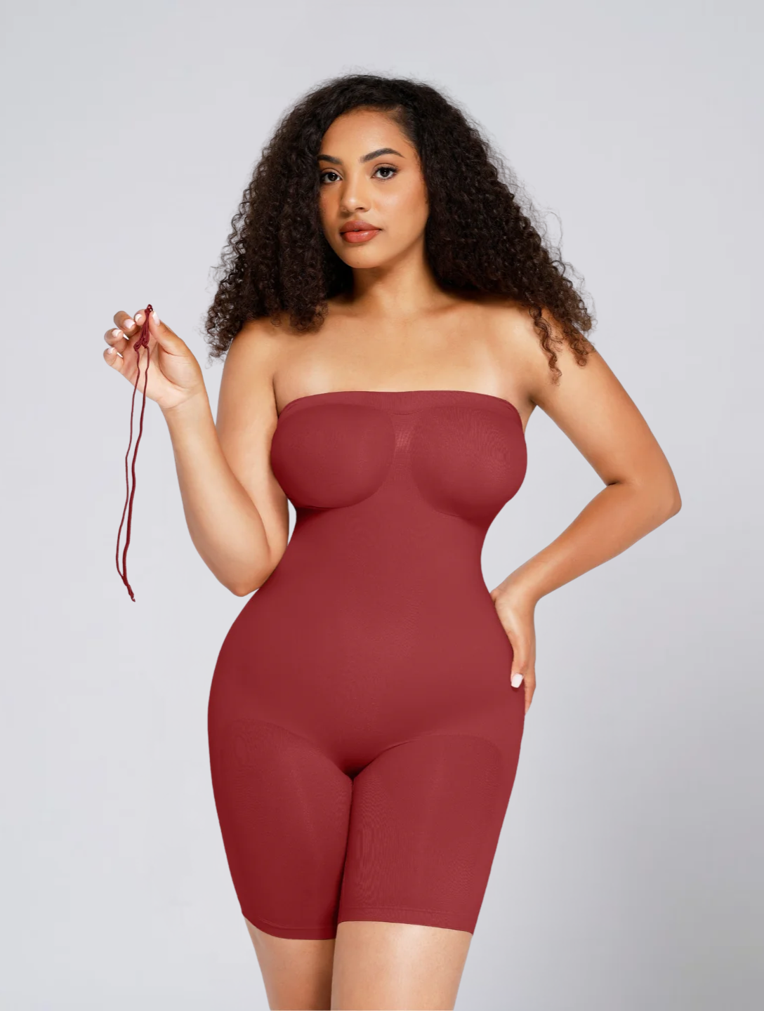 Seamless Strapless Square Neck Bodysuit for Women – Stretch Body for Off Shoulder Outfits