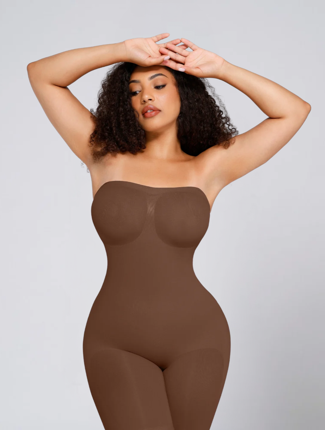 Seamless Strapless Square Neck Bodysuit for Women – Stretch Body for Off Shoulder Outfits