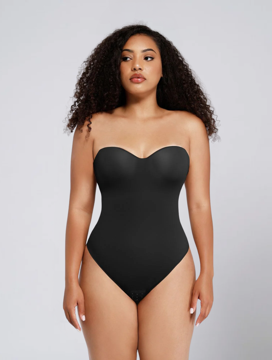 Seamless Strapless Bodysuit for Women – Stretch Body with Built In Cups and Removable Straps