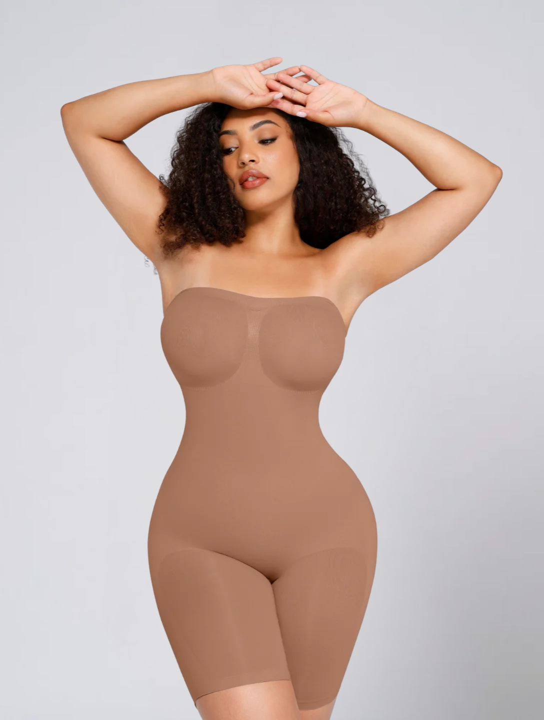Seamless Strapless Square Neck Bodysuit for Women – Stretch Body for Off Shoulder Outfits